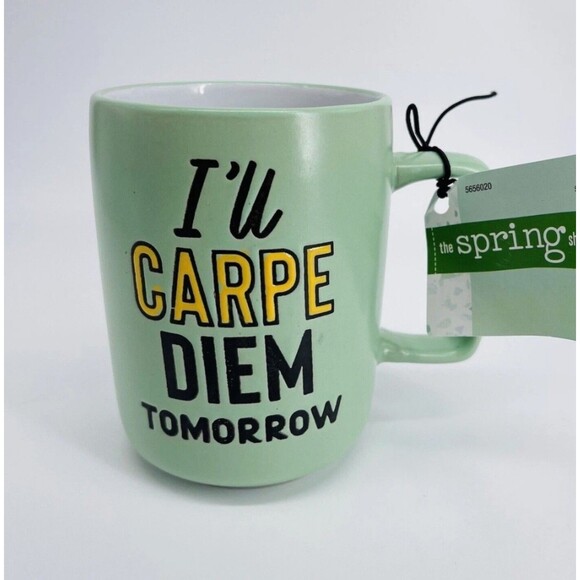 Carpe Diem tomorrow Mug new - Picture 1 of 3